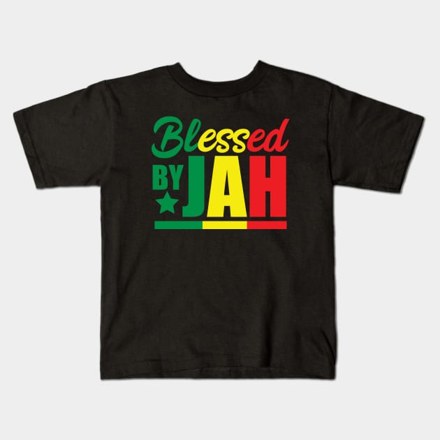 Blessed By Jah Kids T-Shirt by defytees